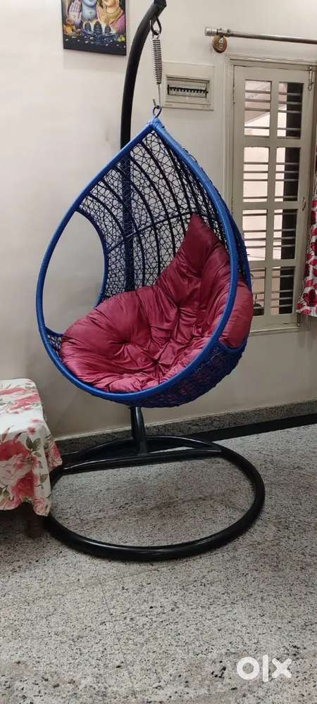 1) Single seater Swing Chair with Cushions 2) Bean bag with bean