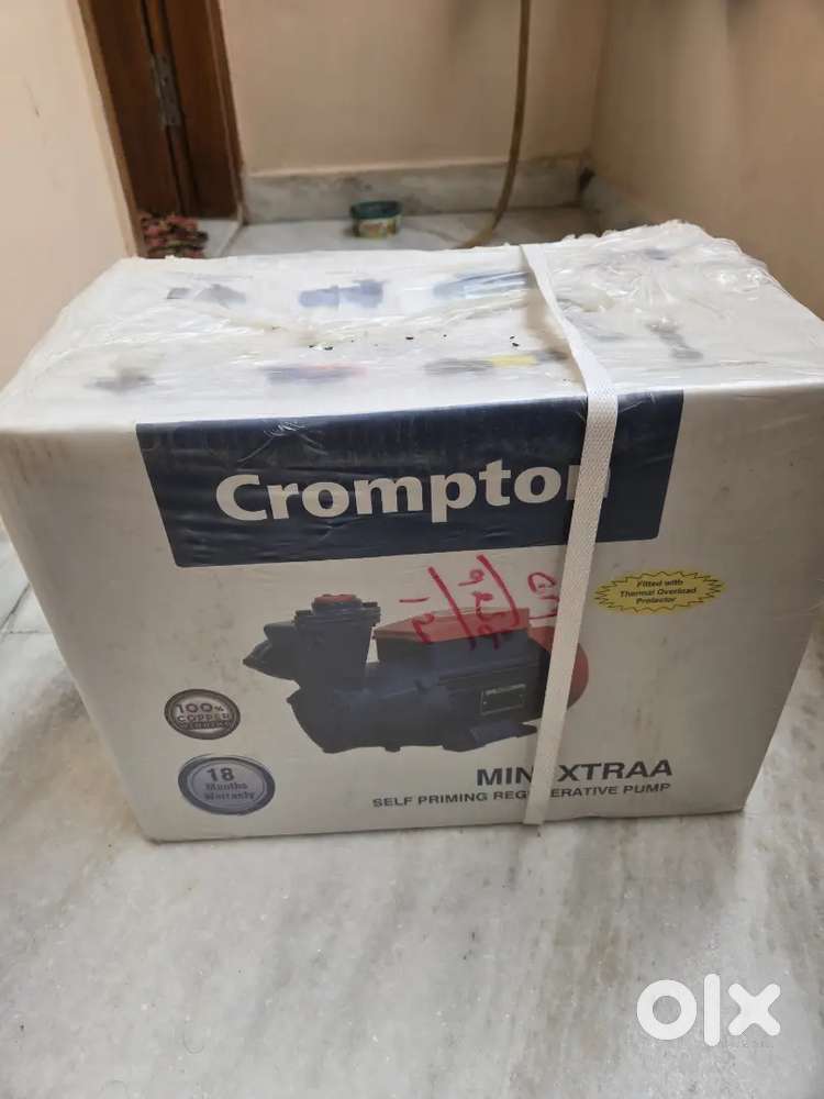 New Crompton moter 1.5 hrs with bill
