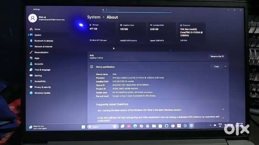 New condition Lenovo laptop