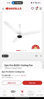 Havells bldc epic fan remote control