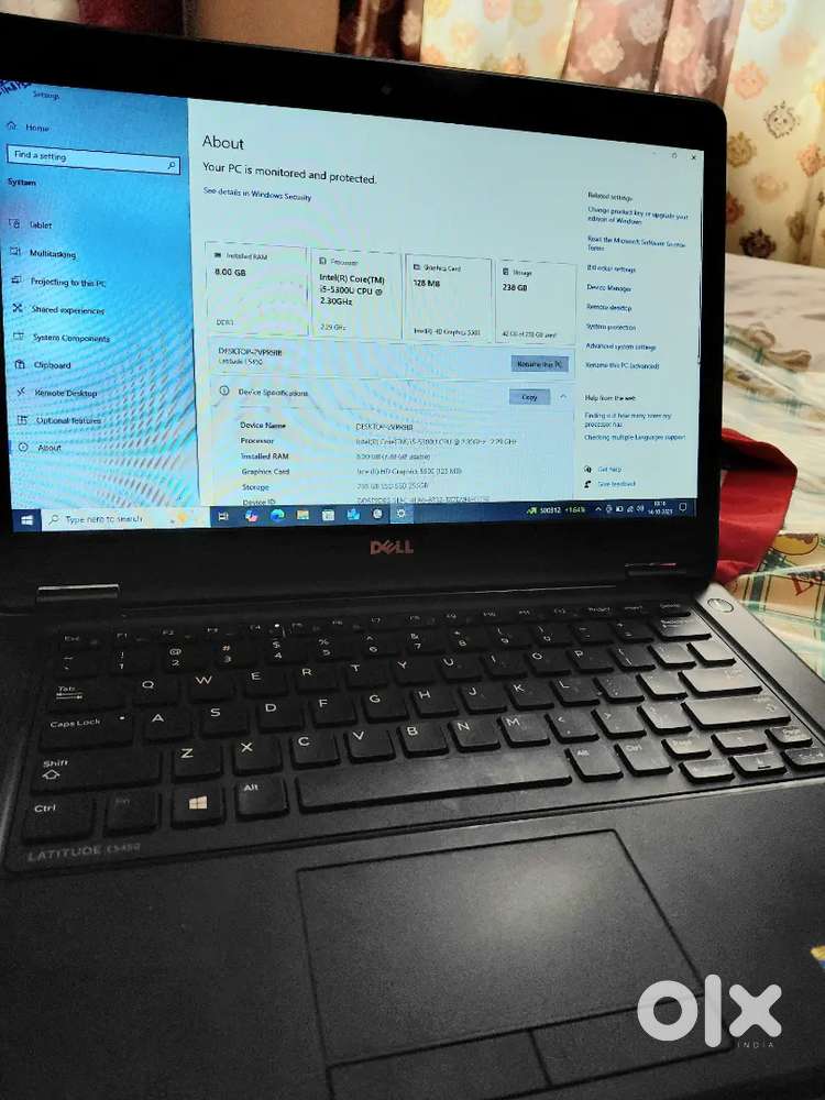 Dell i5 5th gen 8 256 with graphics also Original Dell 90W Charger.