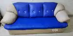 3 Seater Sofa Royal Blue Color  (Price is negotiable, moving sale)