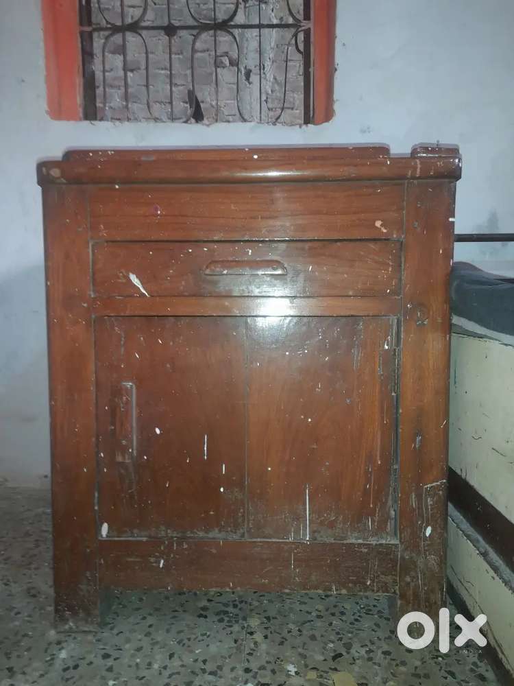 Burmese teak bedside