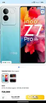 Vivo iQOO z7 pro 5g Rs : 15000