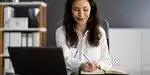 Female receptionist office work