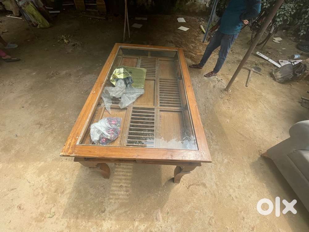 Wooden Dinning glass Table