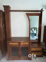 2-in-1 TV Counter with Dressing table & Large Mirror