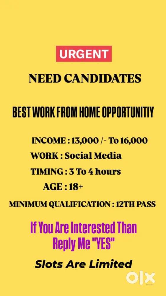 Work from home opportunity