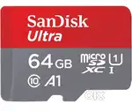 2 SanDisk Ultra 64GB microSDXC UHS-I, 140MB/s R, Memory Card