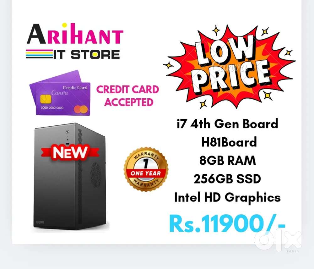 ઓછા બજેટ માં i7 4th Gen CPU વસાવો. 1 વર્ષ વૉરંટી સાથે.