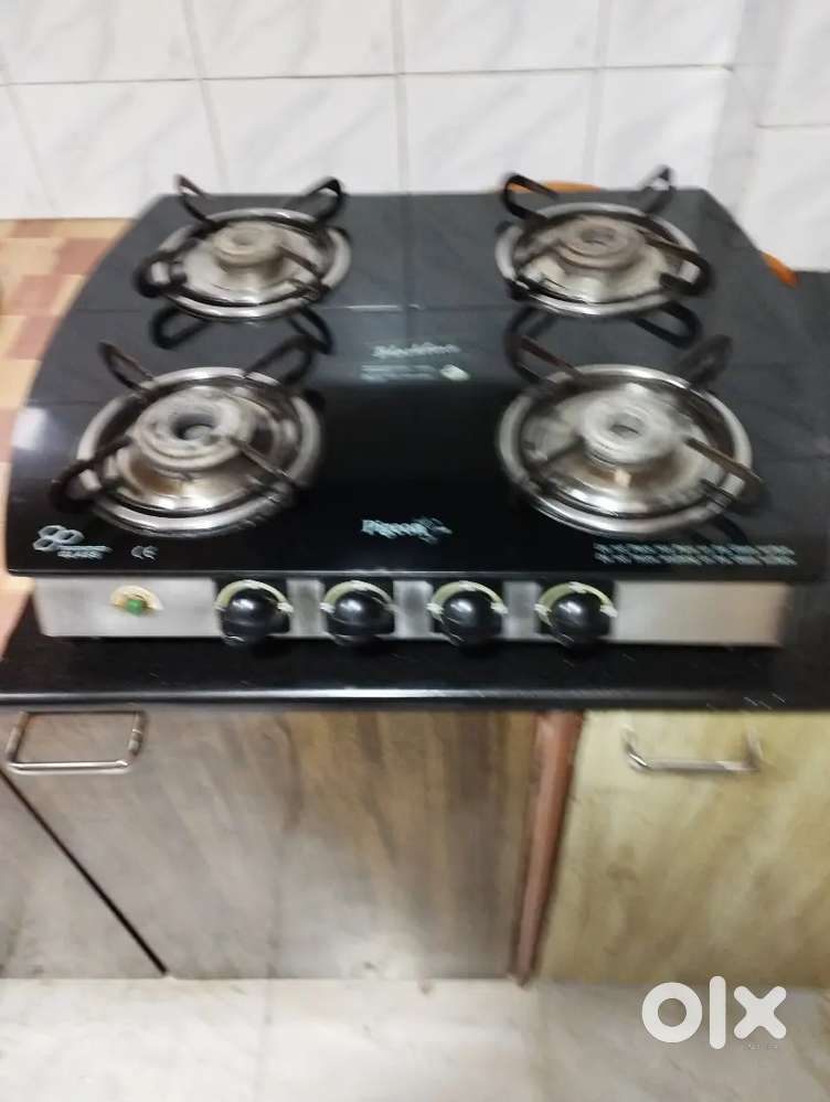 PIGEON LPG STOVE 4 BURNERS GLASS TOP
