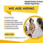 We are hiring manager, Driver, Sales staff, marketing staff