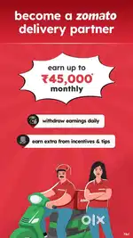 FOOD DELIVERY PARTNER JOB (PART TIME) AND (FULL TIME)