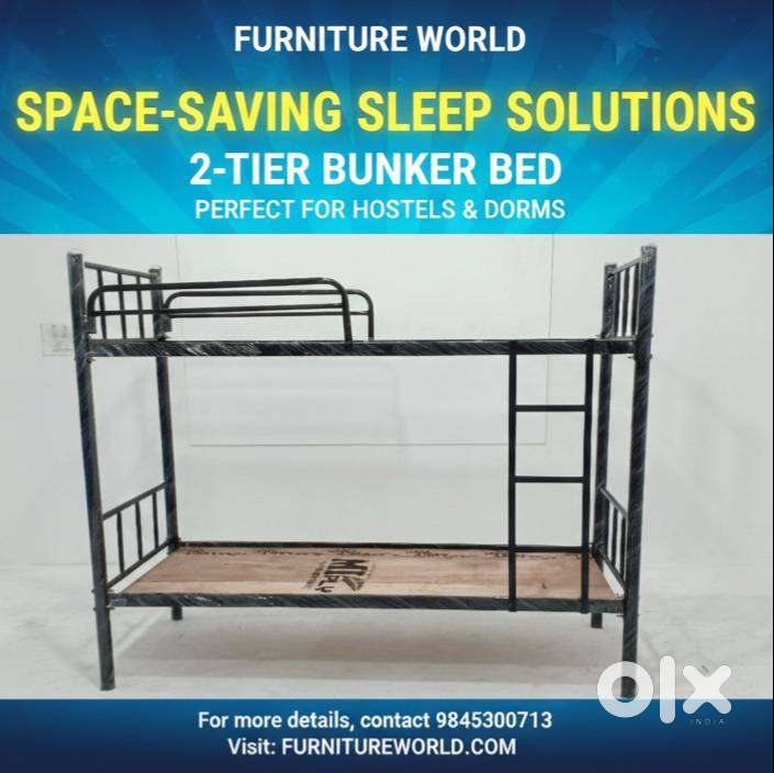 Brand New Heavy-Gauge 2-Tier Metal Bunk Bed 2.5' x 6'