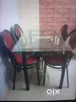 glass top dining table with chairs