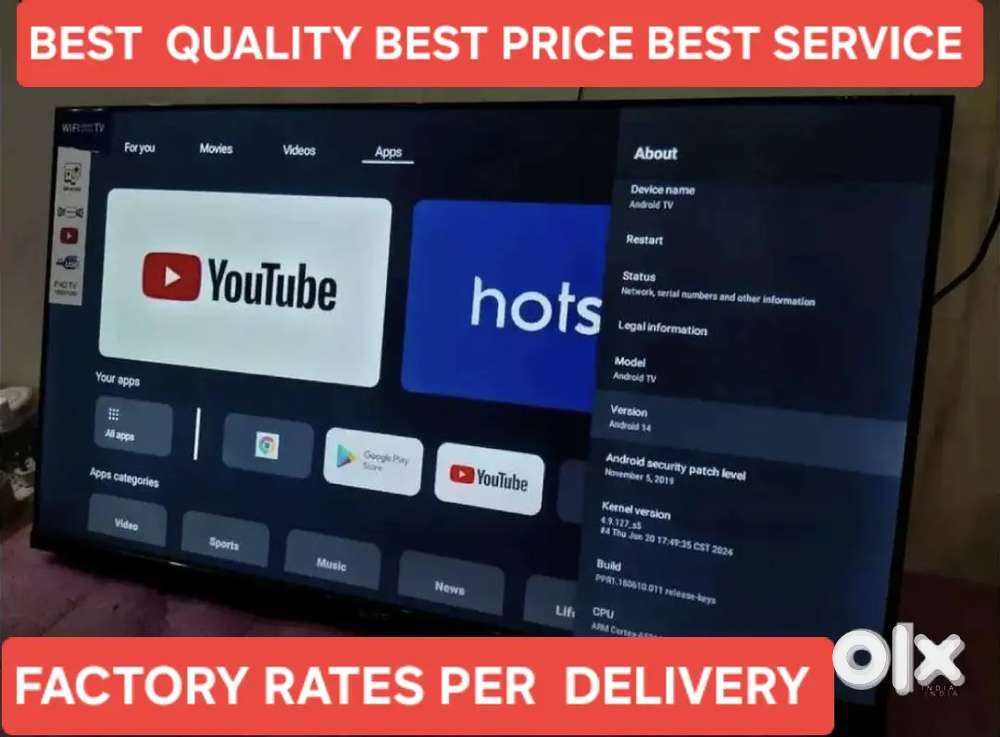 Sale_32 Android Smart led tv 2 yrs Replacement
Guarantee