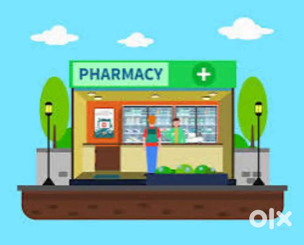 Sale person on pharmacy