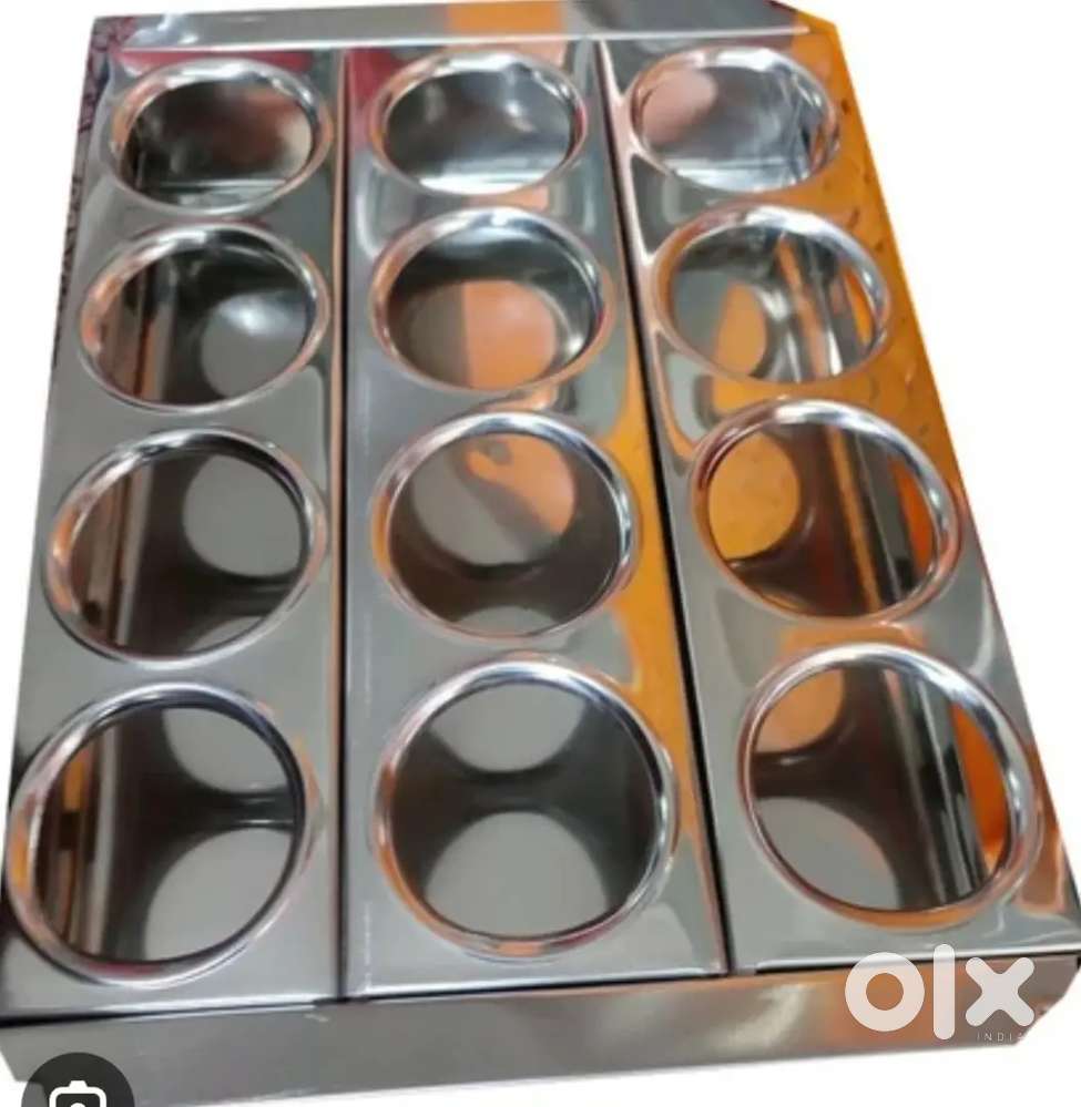 12 holes Stainless steel water glass serving tray