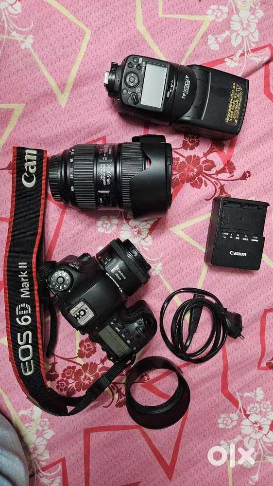 Cannon 6d mark ii with 24-105 mm f/4L is ii USM and 50 mm 1.8 STM