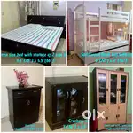 Home furniture(multiple) including bed, book & shoe rack for sale