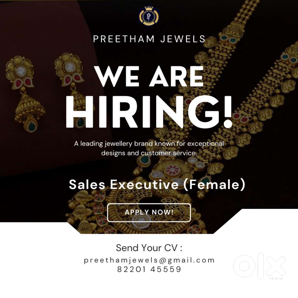 Sales Executive (Female) Wanted For Jewellery Showroom