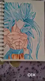 Pencil colour making goku