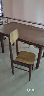 Wooden Dining table with 6 chairs