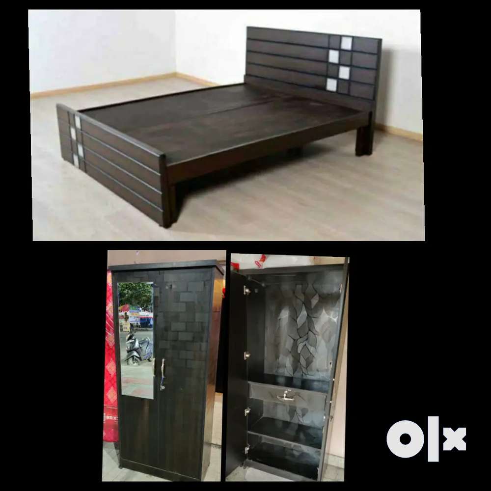 New 4*6 wooden double cot only 4500 mattress 2500