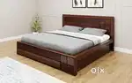 double bed with box  king size bed  storage direct from factory outlet