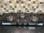 Elica 3 burner cooktop glass top
