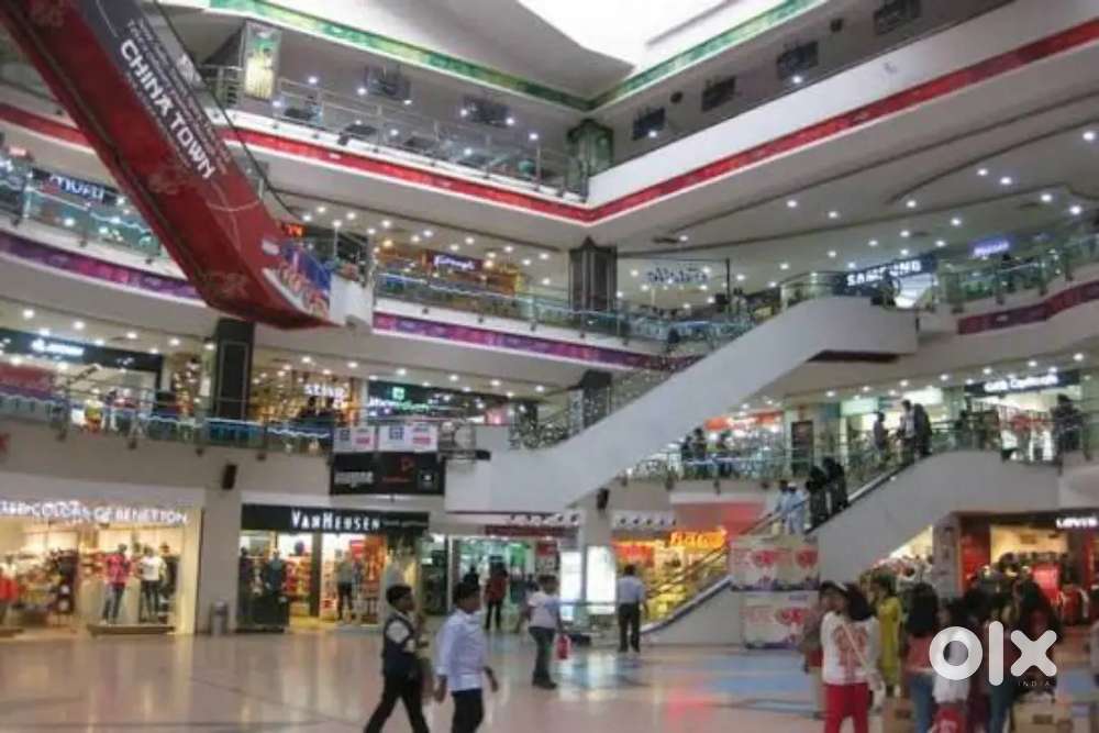Sales workers in shopping mall hiring