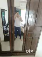 Two cupboard all wood and mirror home made cupboard
