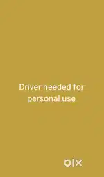 Driver needed for personal use