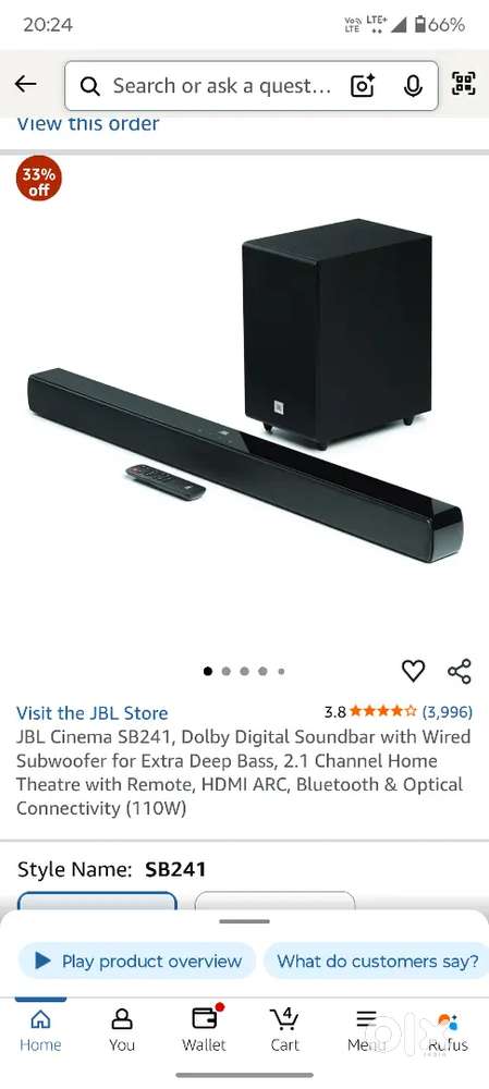 JBL Cinema SB241/SB240 soundbar