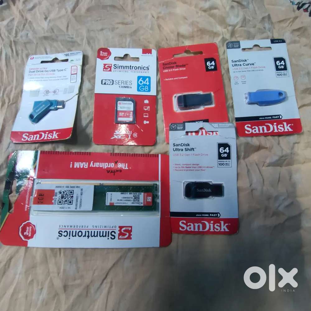 Pendrive 4 + 2 gb ram + one dual drive