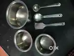 steel items& new steel cane & 1 hot dish