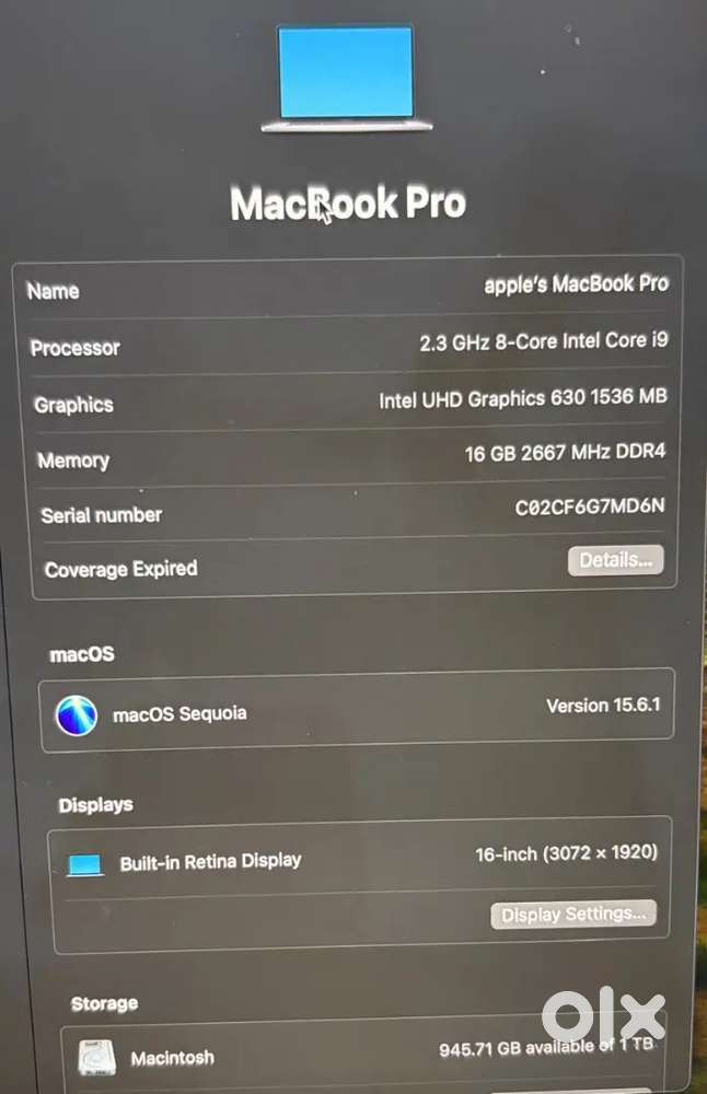 Macbook pro 16inch