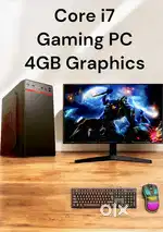 Core i7 Gaming PC|4GB Graphics Card|8GB Ram|19Monitor(1Year Warranty)