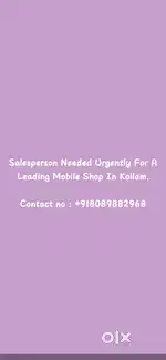 Sale person for Mobile shop