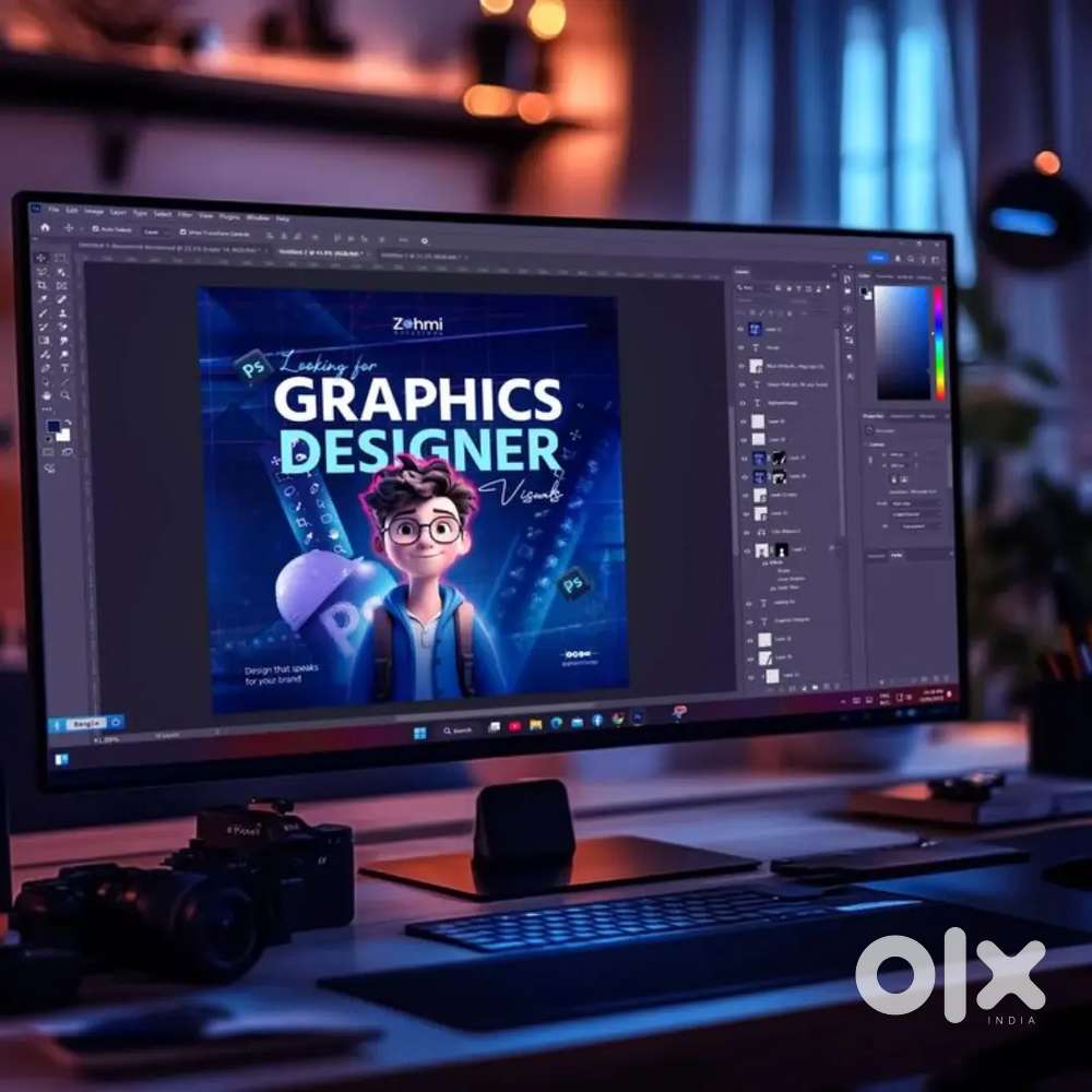 We are Providing Graphic Design or Video Editing Services.