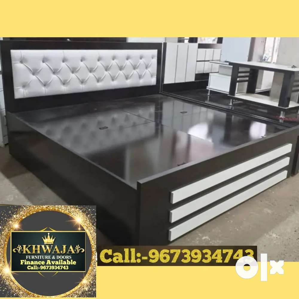 Khwaja furniture.king size bed with cushion (Bajaj finance available)
