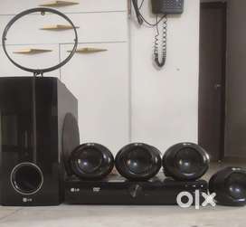 Lg 5.1 home theatre with heavy bass, high output, with original remote