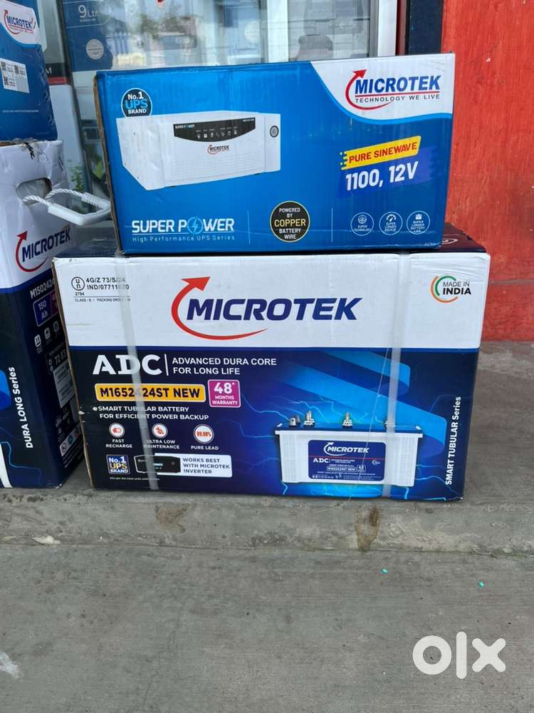 Microtek 100 Ah battery microtek 1100 va/12v  Inverter best offer