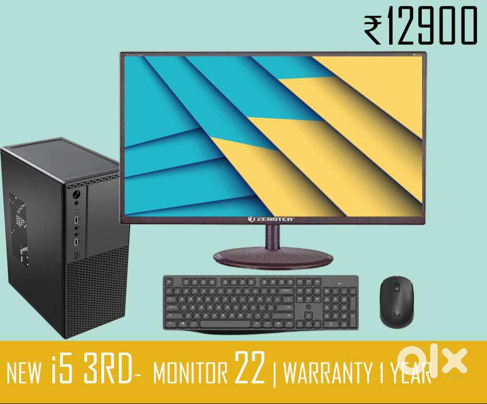 new computer set  warranty 1 year  i5 3RD cpu , 22inch monitor