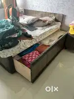 Home made bed & side box opening and 2 side box and mattress cotton