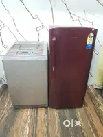 Samsung single door refrigerator and lg top load fully automatic W/M