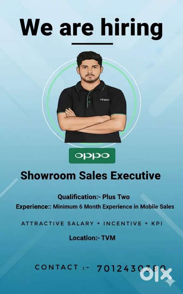 Urgent Recruitment Show Sales Exicutive