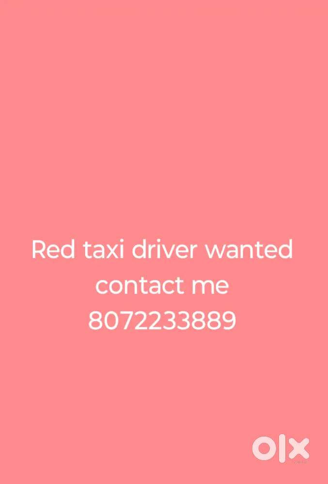 Red taxi driver wanted