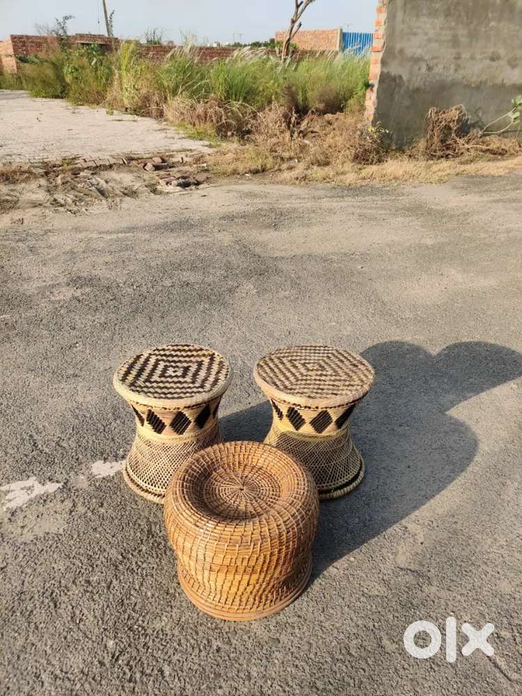 Bamboo stool cane stool cane basket miniature basket handle basket