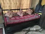 Sofa cum bed with storage fully iron